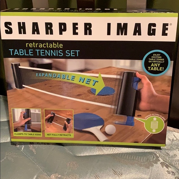 Sharper Image Toys New Sharper Image Retractable Table Tennis Set